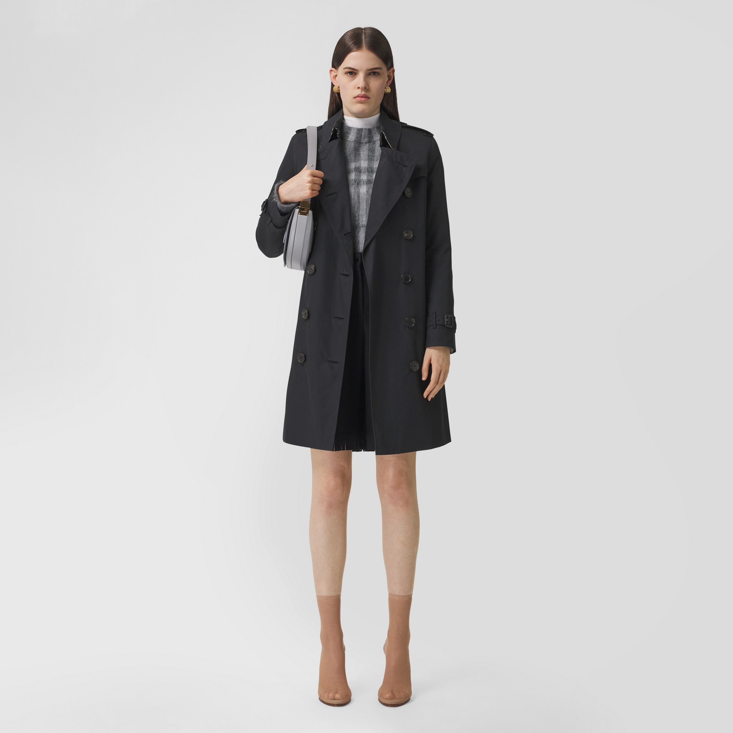 The Mid-length Kensington Heritage Trench Coat in Midnight - Women | Burberry® Official - 1