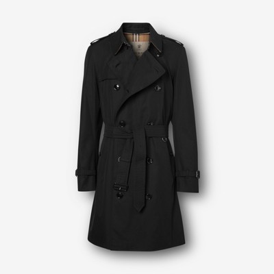 The Mid-length Chelsea Heritage Trench Coat in Black - Men | Burberry ...