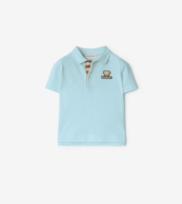 コットン ポロシャツ (クラウドブルー) | Burberry®公式サイト