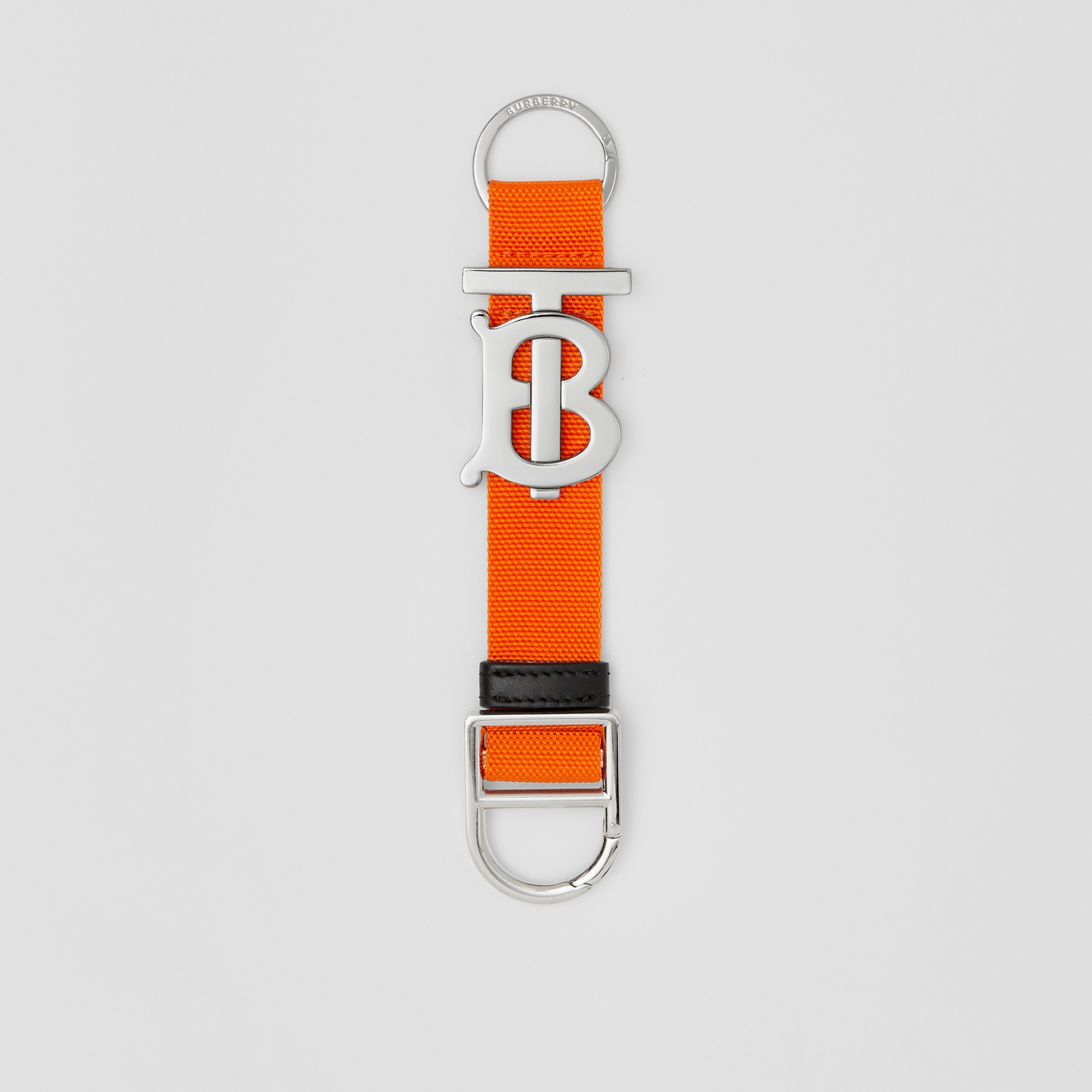 专属标识装饰网纹钥匙圈 (橘色) - 男士 | Burberry® 博柏利官网 - 1