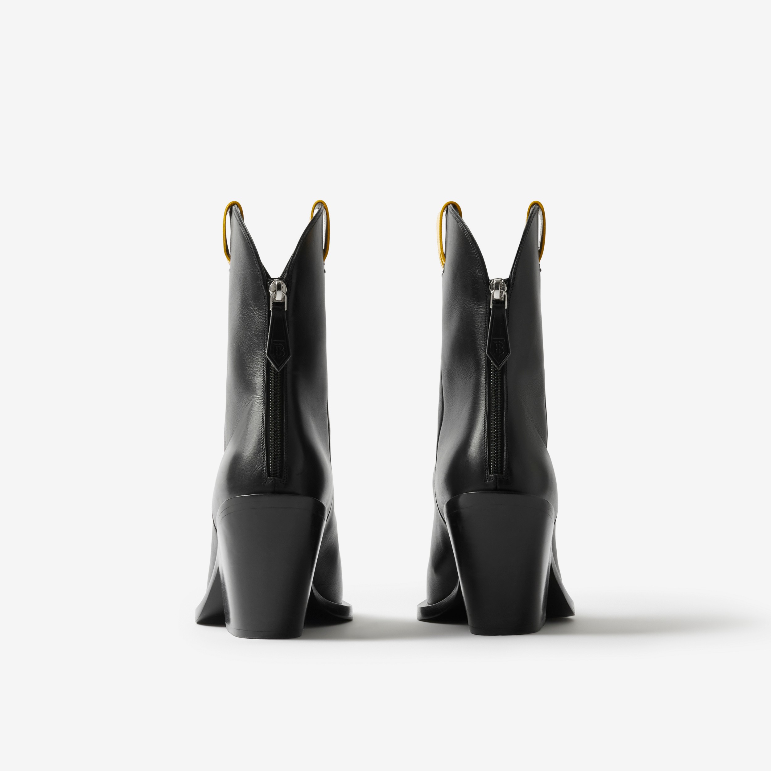 Ankle boots de couro (Preto) - Mulheres | Burberry® oficial - 3