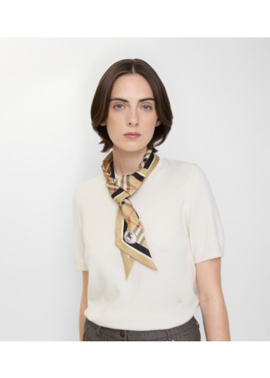 Skinny Check Silk Scarf