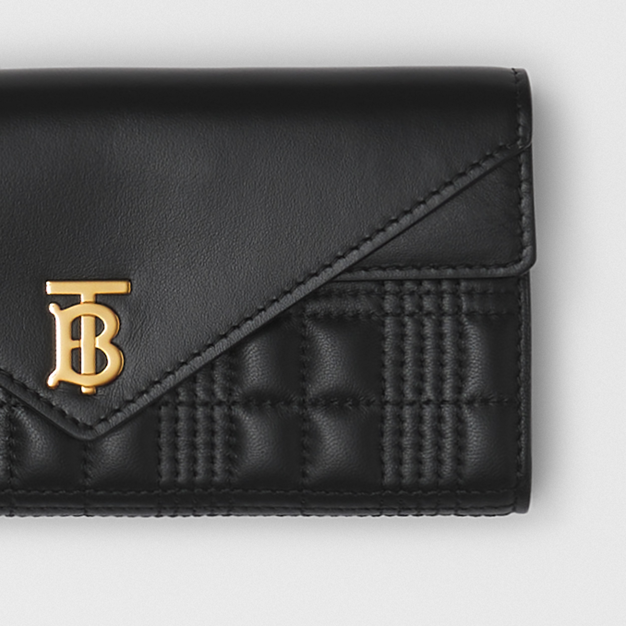 Monogram Motif Quilted Continental Wallet in Black - Women | Burberry® Official - 2