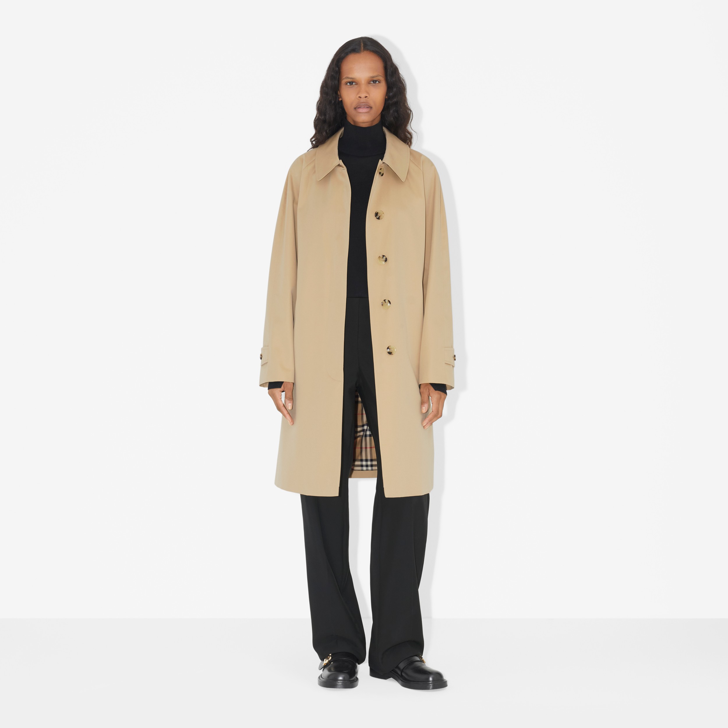 Camden Heritage Car Coat in Honey - Women | Burberry® Official