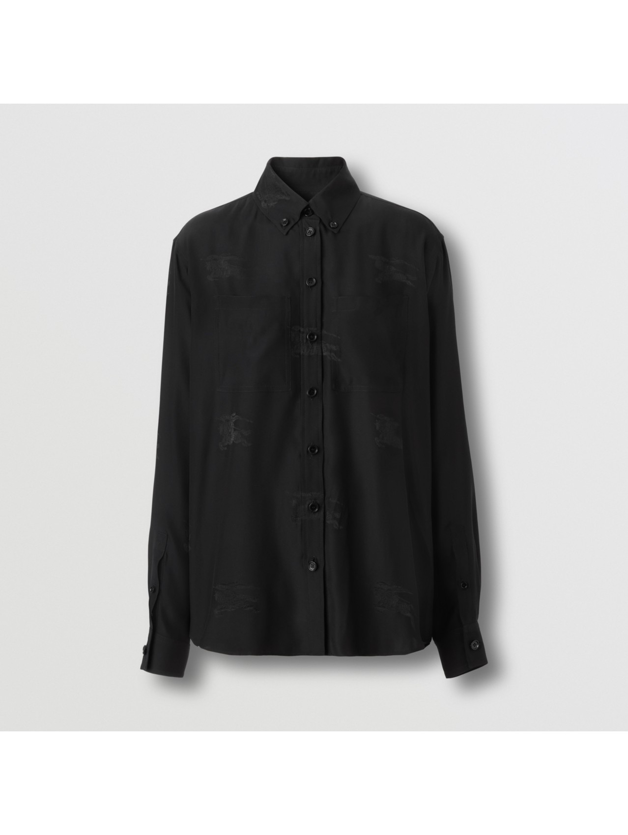 【BURBERRY】美品 刺繍ロゴ 丸襟 ノバチェック裏地 コットン ジャケット ブルゾン 【国内発送】