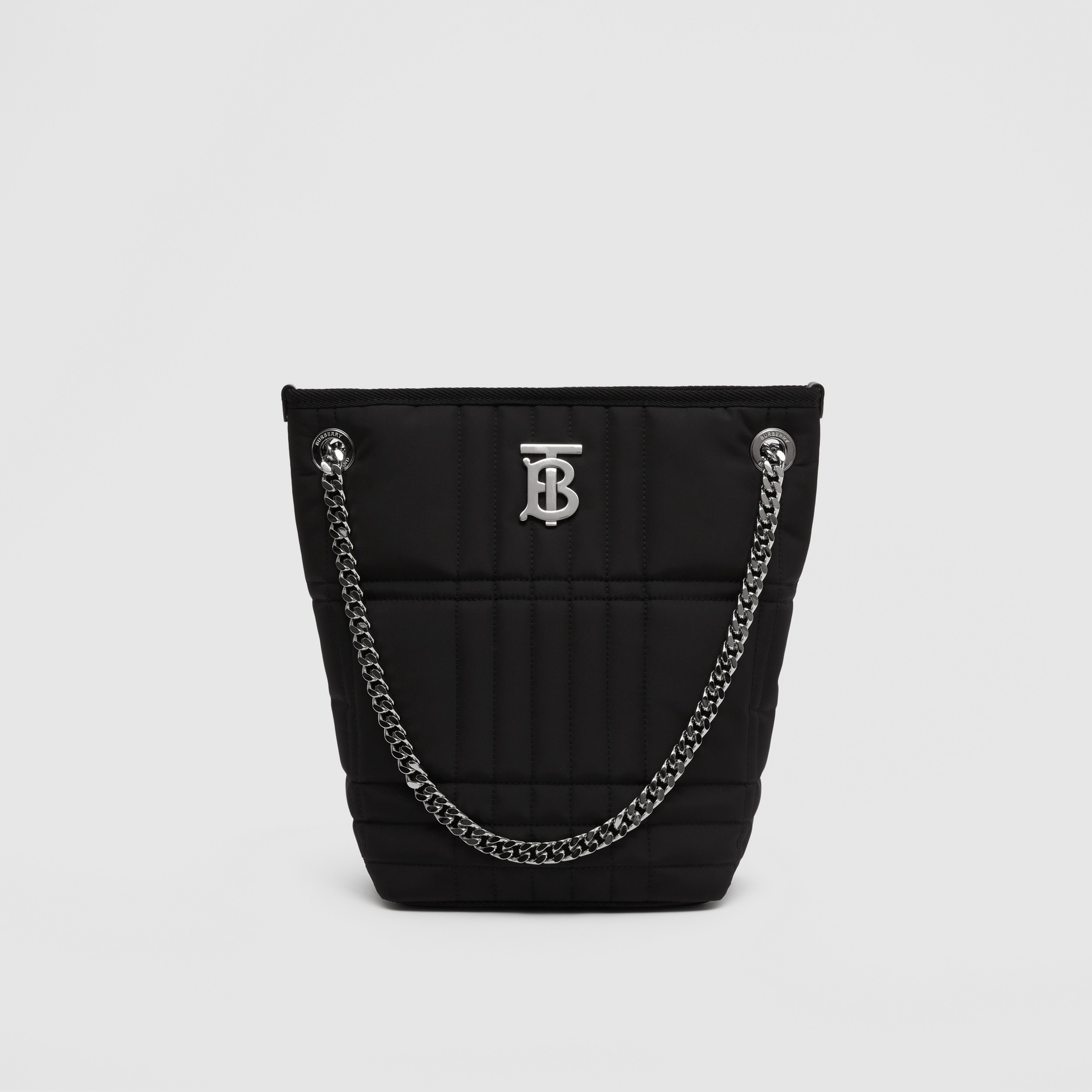 Quilted Fabric Small Lola Bucket Bag in Black - Women | Burberry® Official - 1
