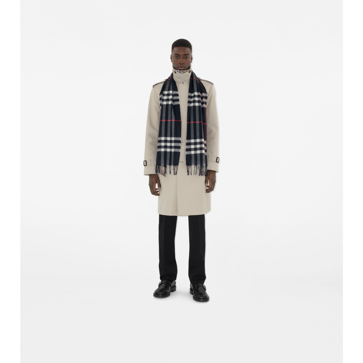 Check Cashmere Scarf