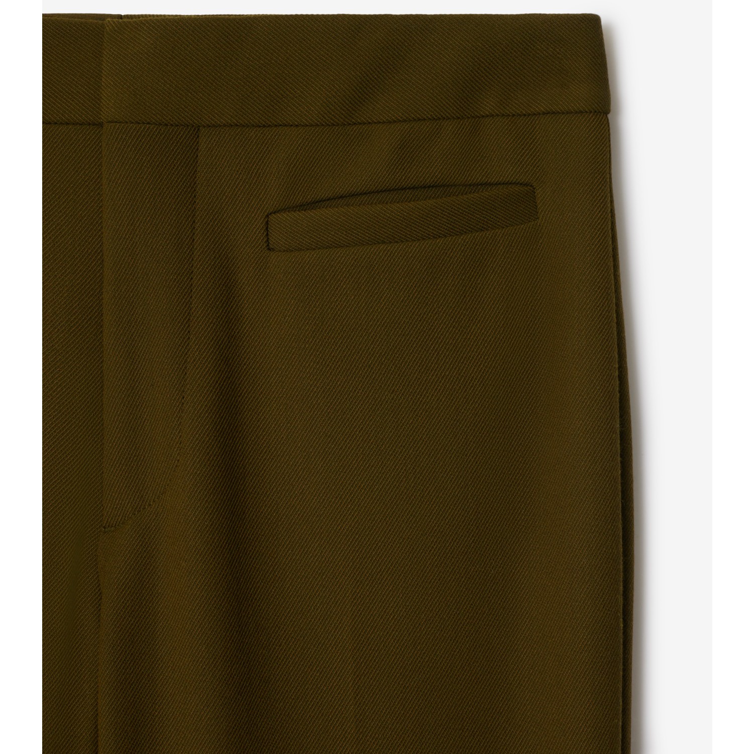 Nylon Wool Blend Tailored Trousers