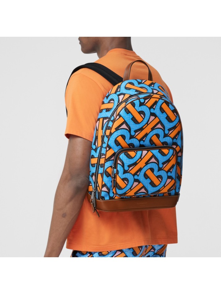 专属标识印花环保帆布双肩包