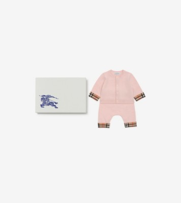 Cashmere Two-piece Baby Gift Set in Ice pink - Children | Burberry