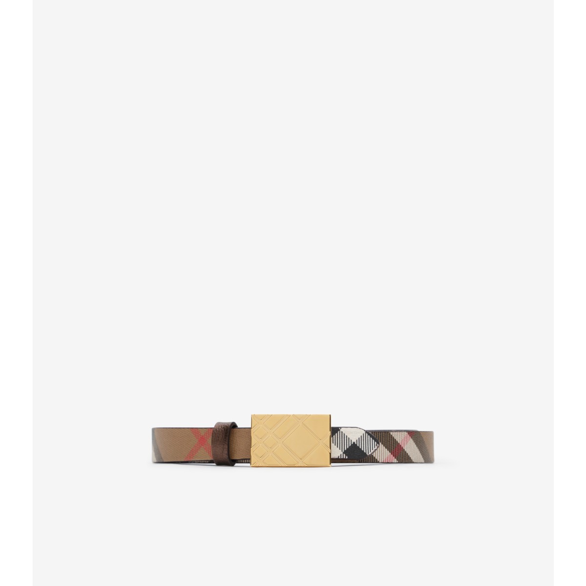  Check Thin Reversible Engraved Belt