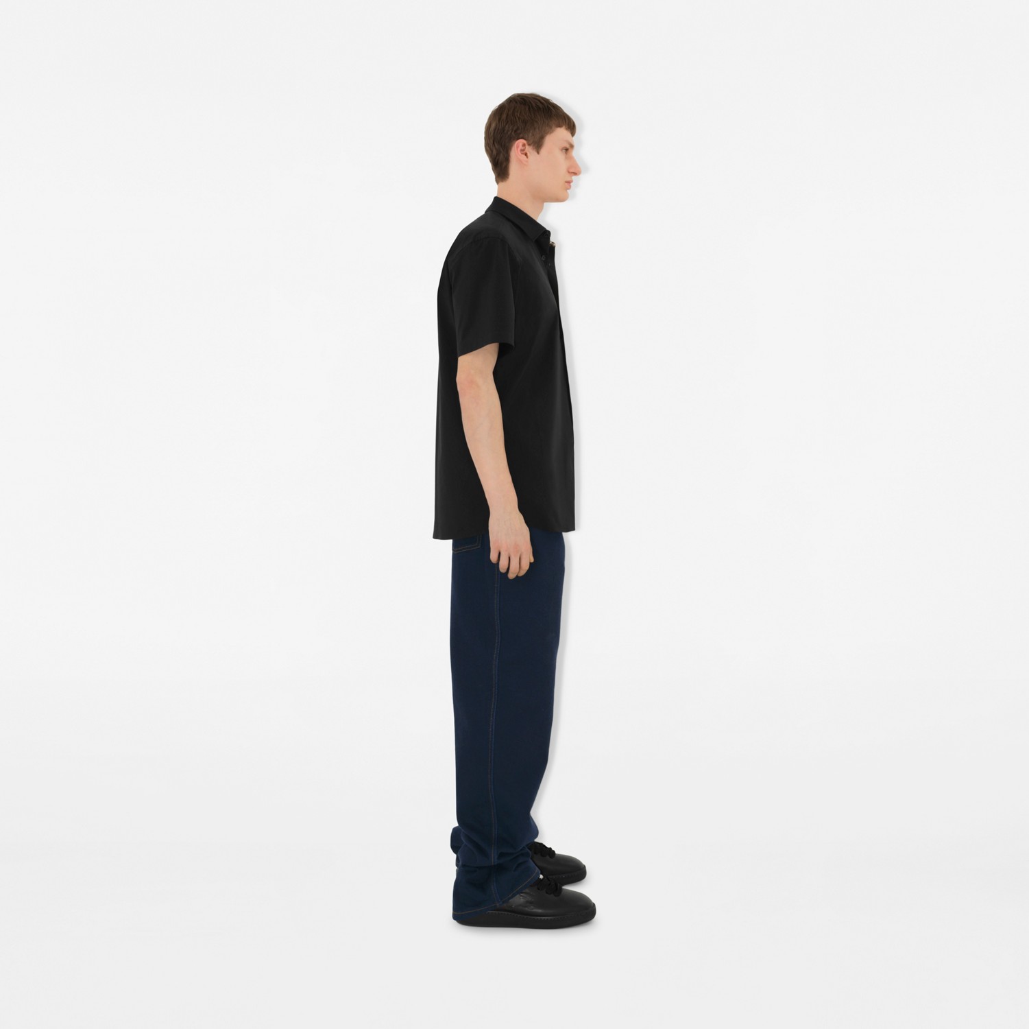Stretch Cotton Shirt in Black - Men | Burberry® Official Stretch Cotton Shirt in Black - Men | Burberry® Official