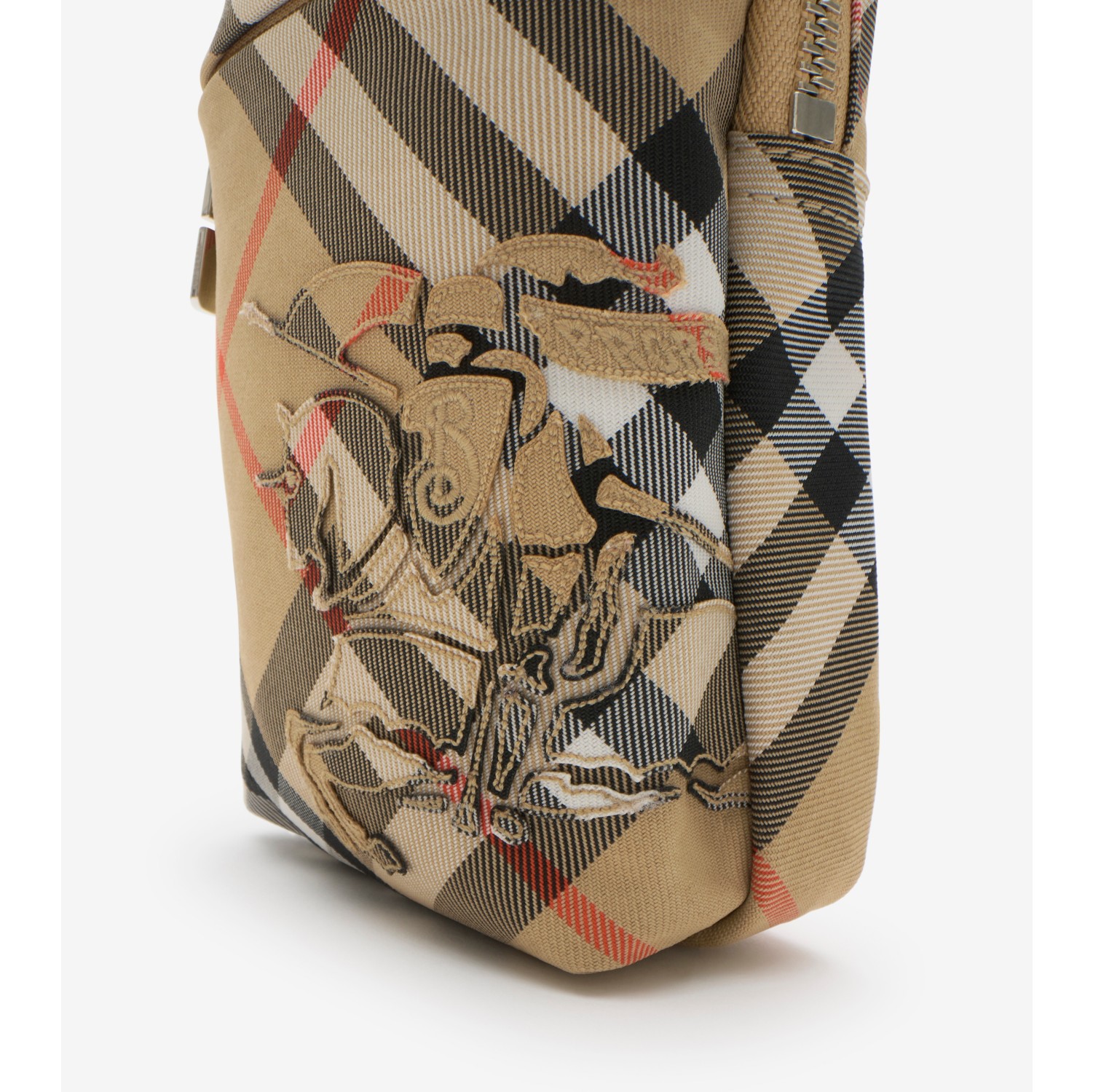 Check Phone Bag in Sand beige - Men, Technical | Burberry® Official