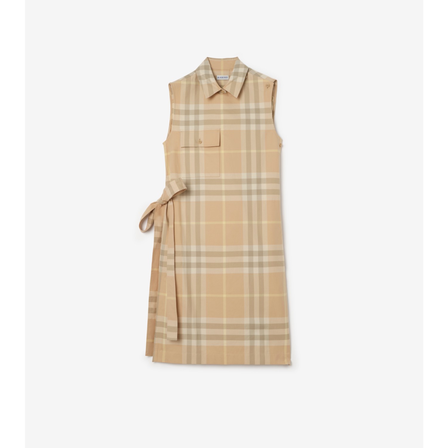 Check Cotton Shirt Dress