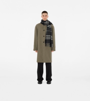 スカーフ Burberry Scarf Wool - Black 8109563BLACK/CALICO Wide Check Wool Scarf in Black/calico | Burberry® Official