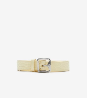 Leather B Buckle Belt In Sherbet - Women | Burberry® Official