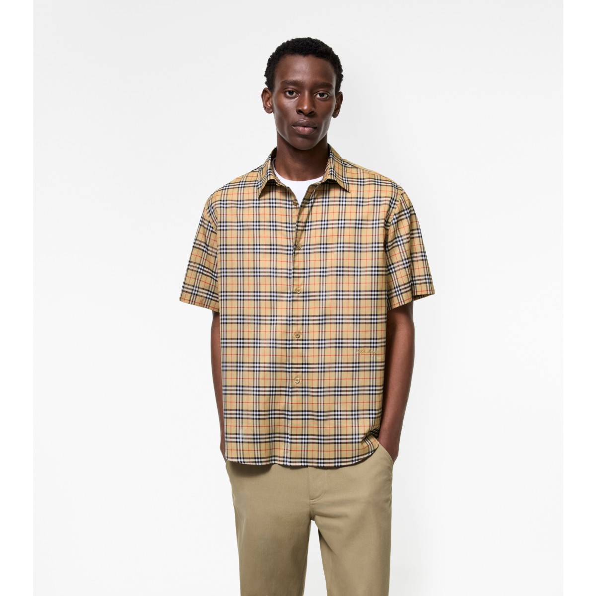  Check Relaxed Fit Cotton Shirt