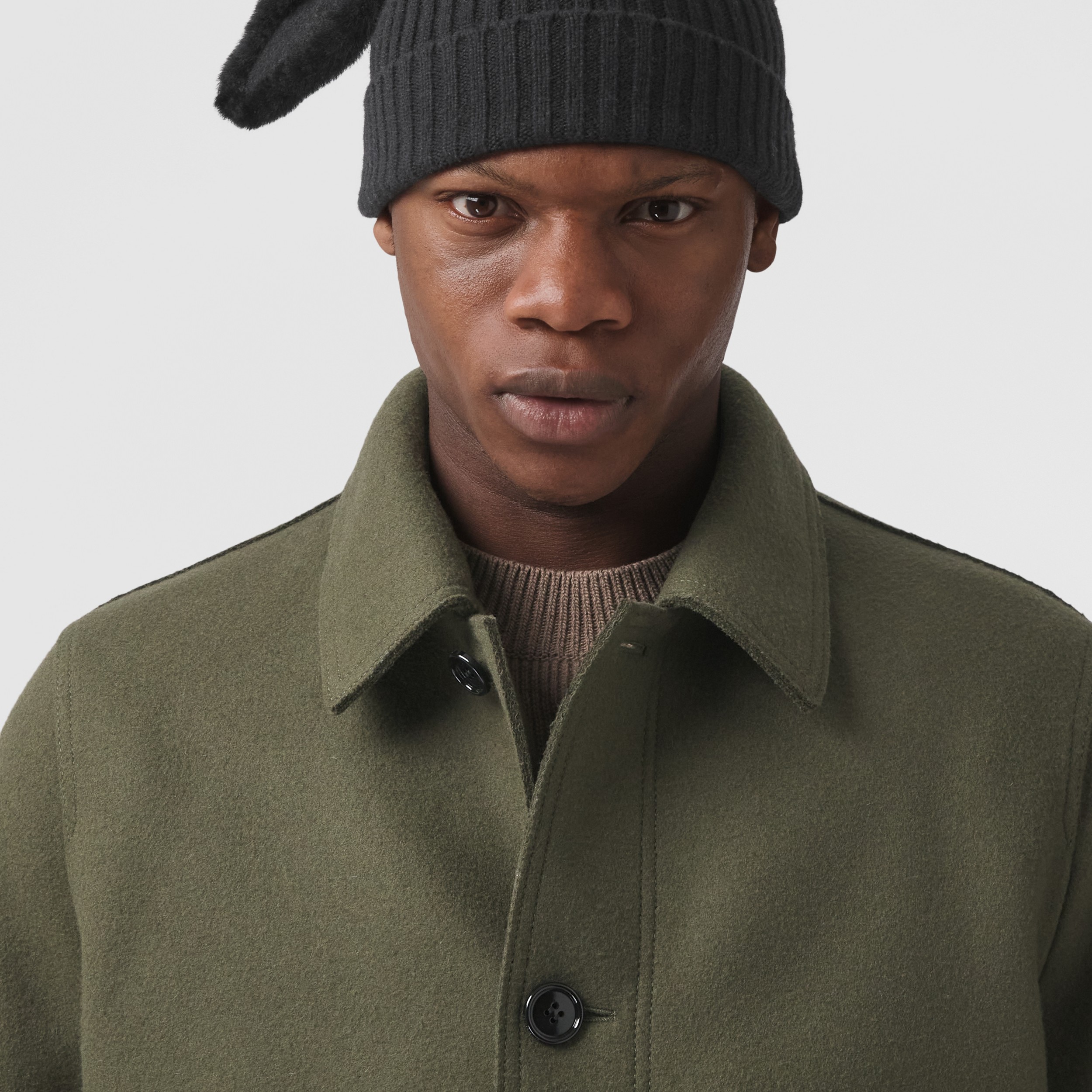 口袋设计羊毛实验室风格大衣 (军绿色) - 男士 | Burberry® 博柏利官网 - 2
