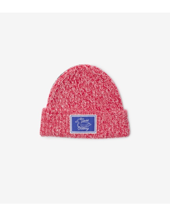 Gorro de cashmere em colour block