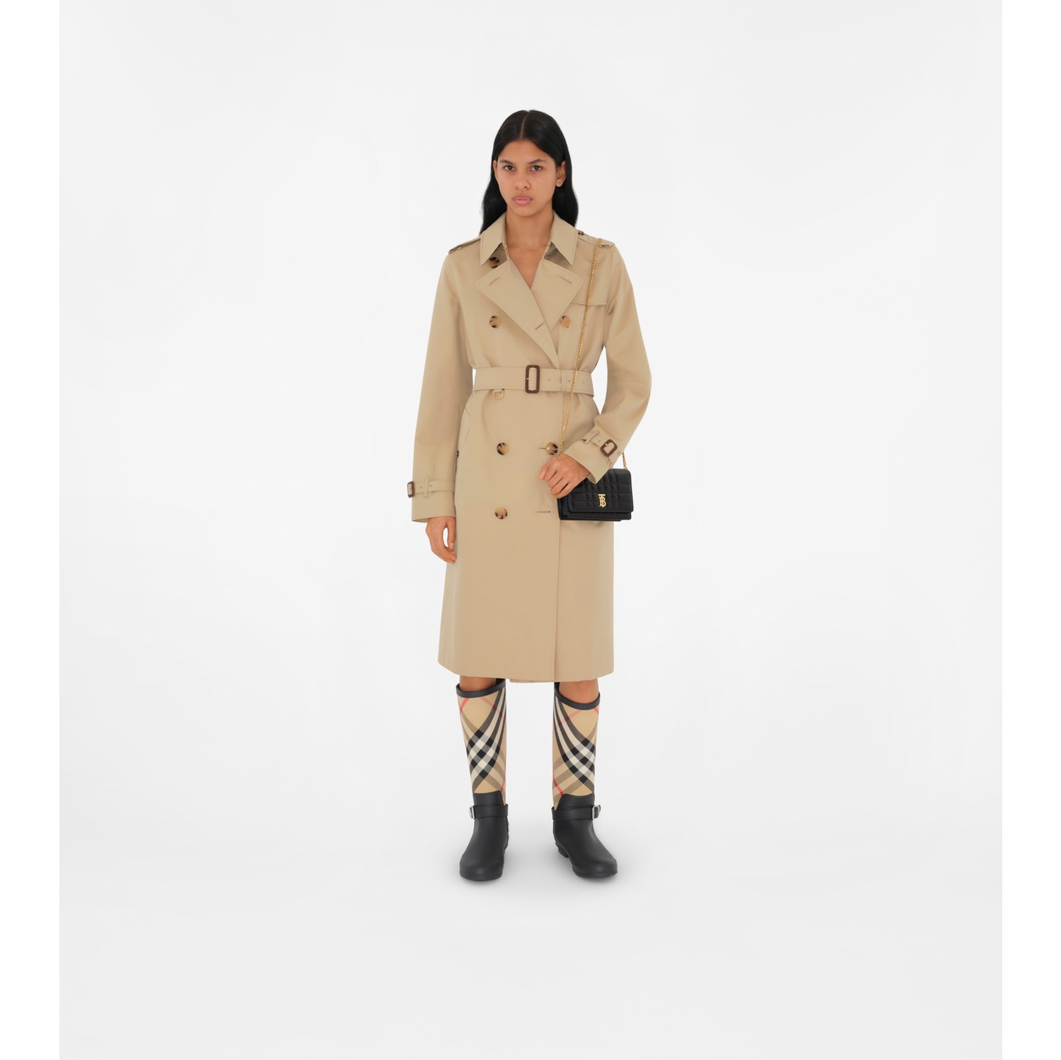 ローラクラッチ (ブラック) - ウィメンズ, レザー | Burberry®公式サイト