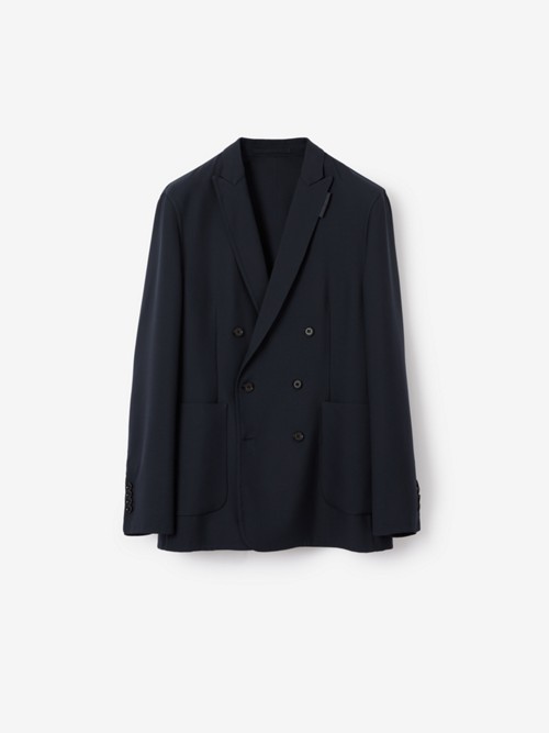 Burberry Slim Fit Wool Tailored Jacket In Smoked Navy