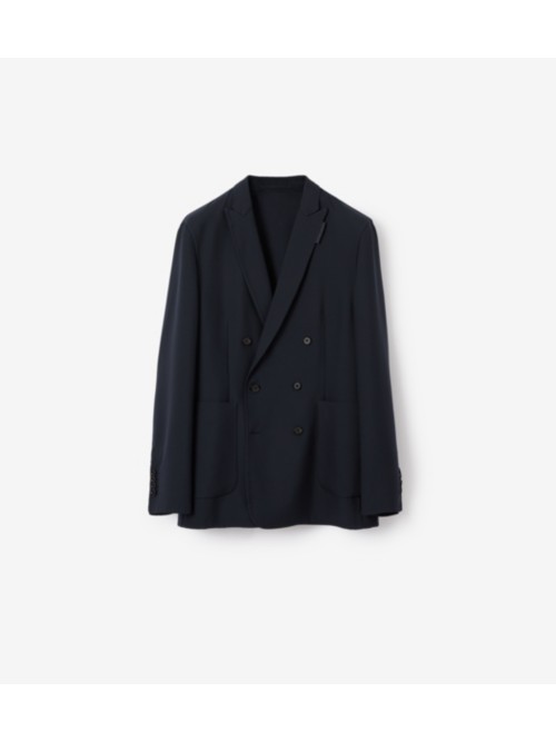 Shop Burberry Slim Fit Wool Tailored Jacket In Smoked Navy