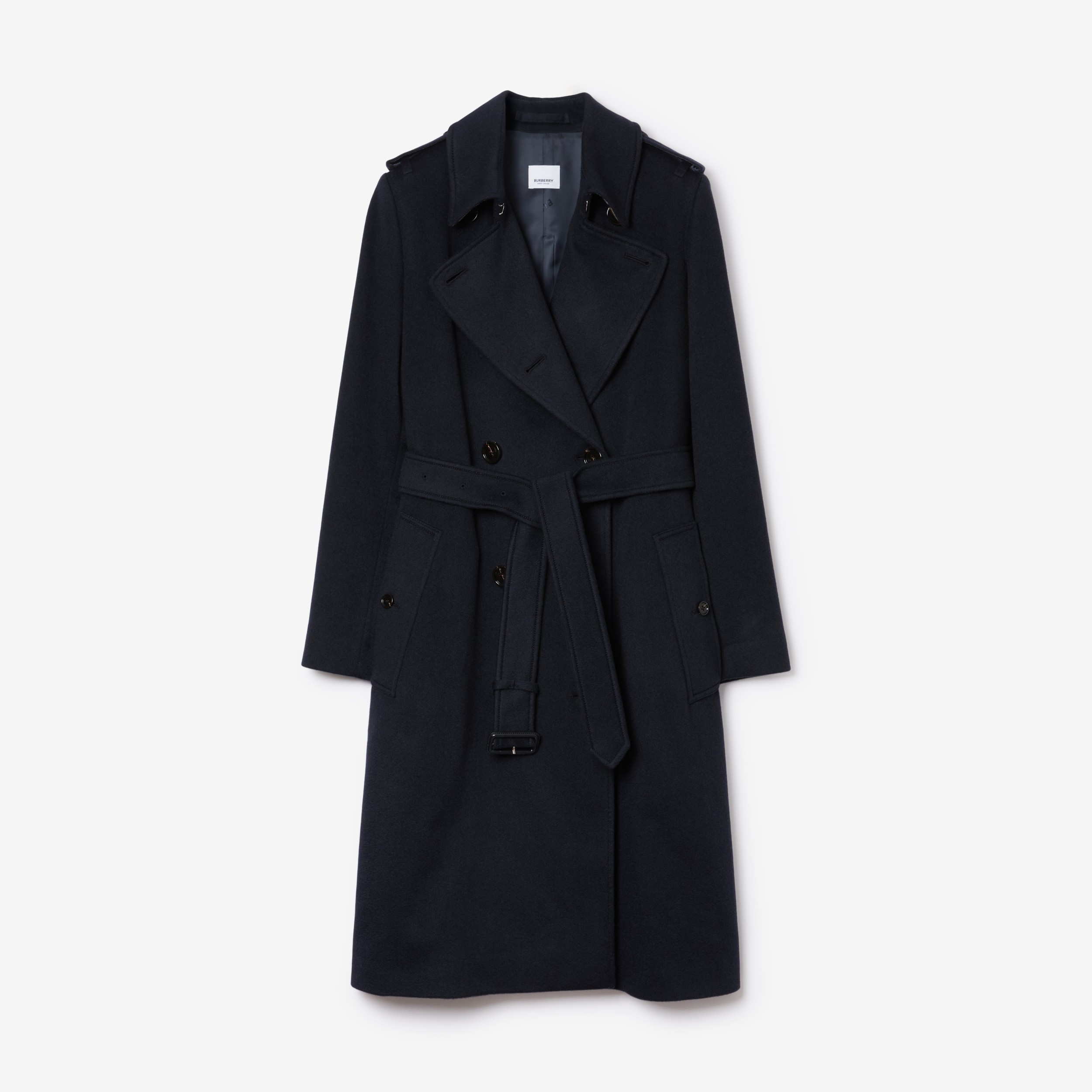Cashmere Kensington Coat in Dark Charcoal Blue - Women | Burberry® Official