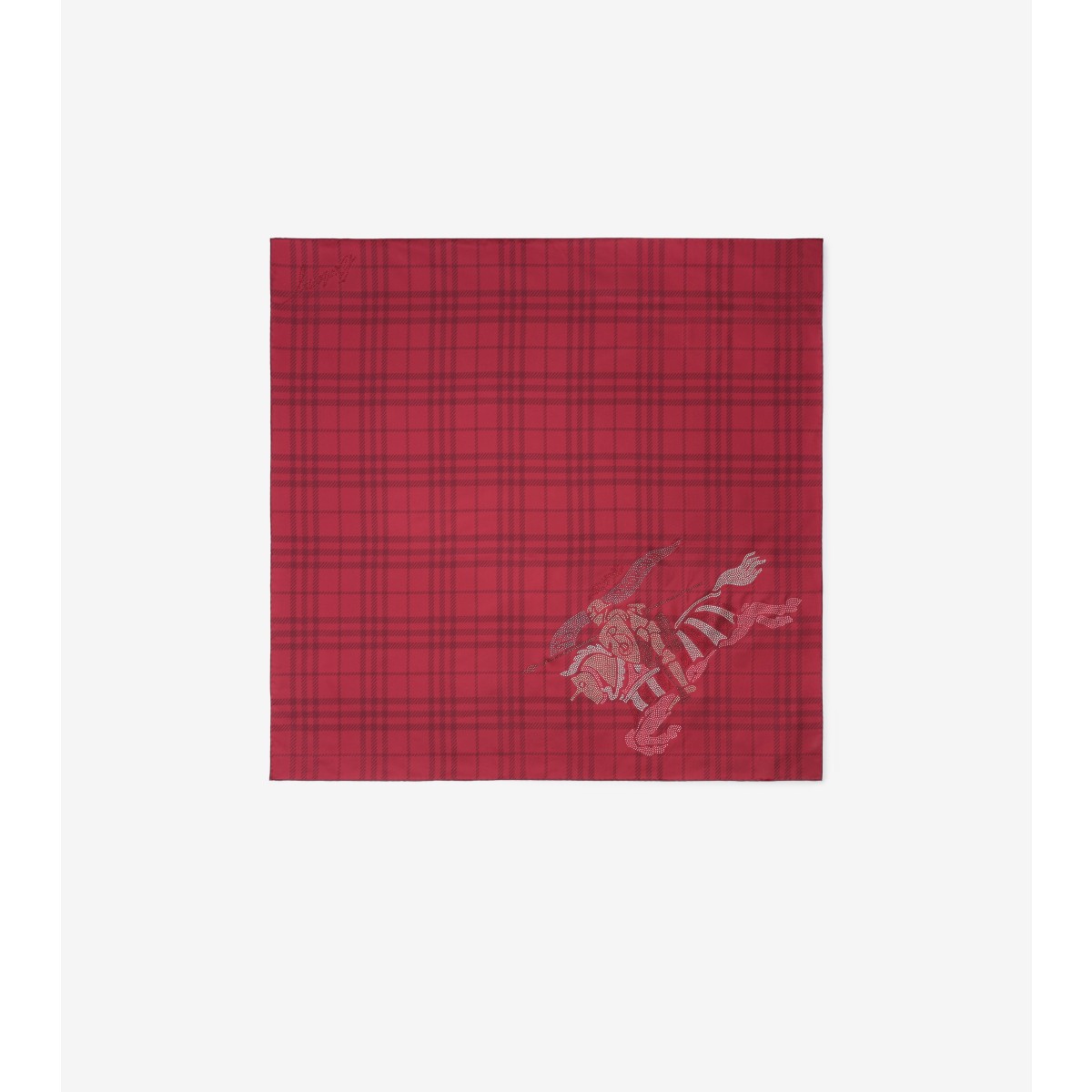  Check Crystal EKD Silk Scarf