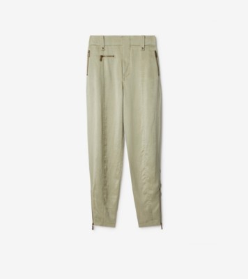 Lyocell Tailored Trousers in Skylark - Women | Burberry® Official