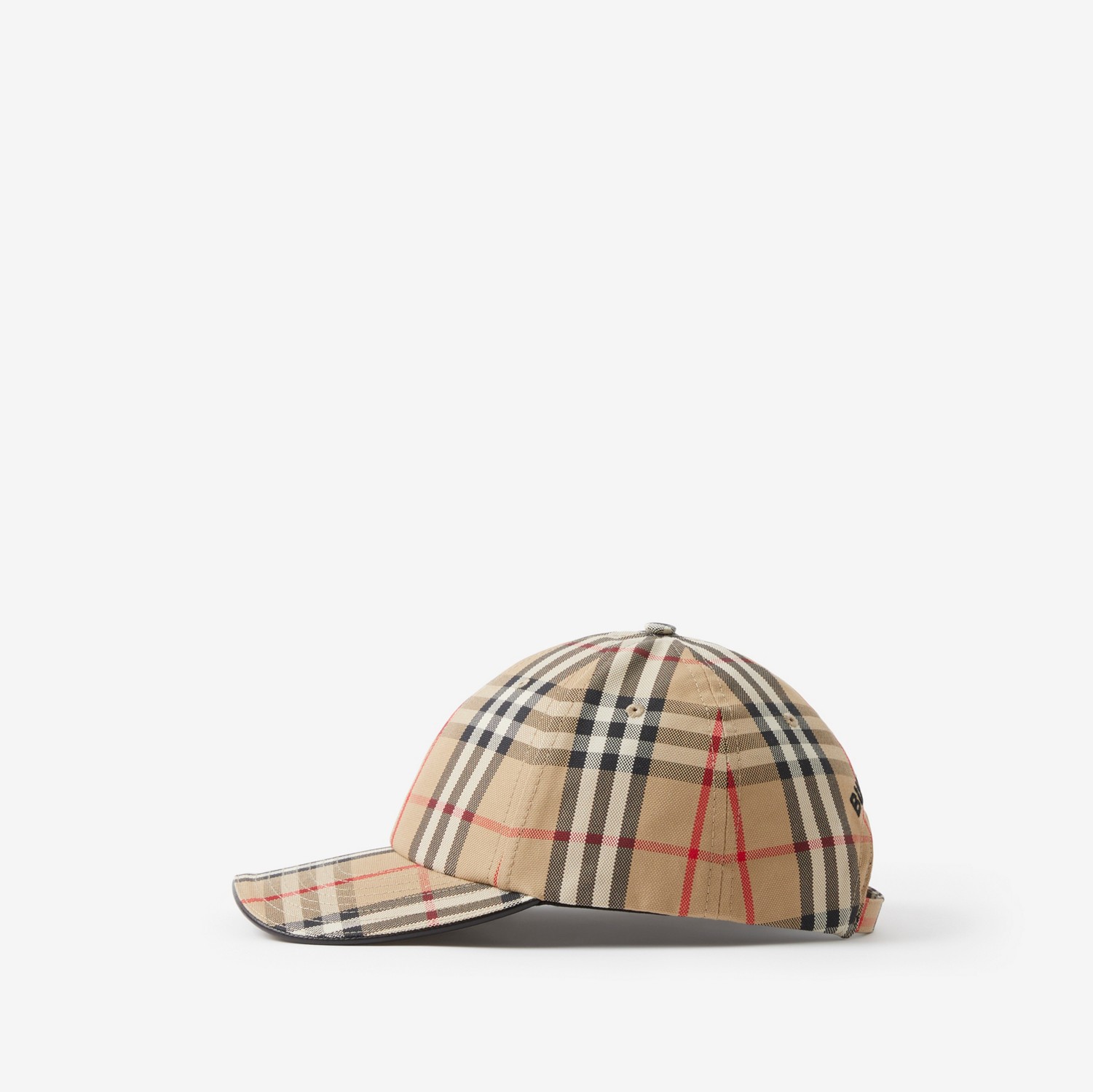 Embroidered Logo Vintage Check Cotton Baseball Cap in Archive Beige | Burberry® Official
