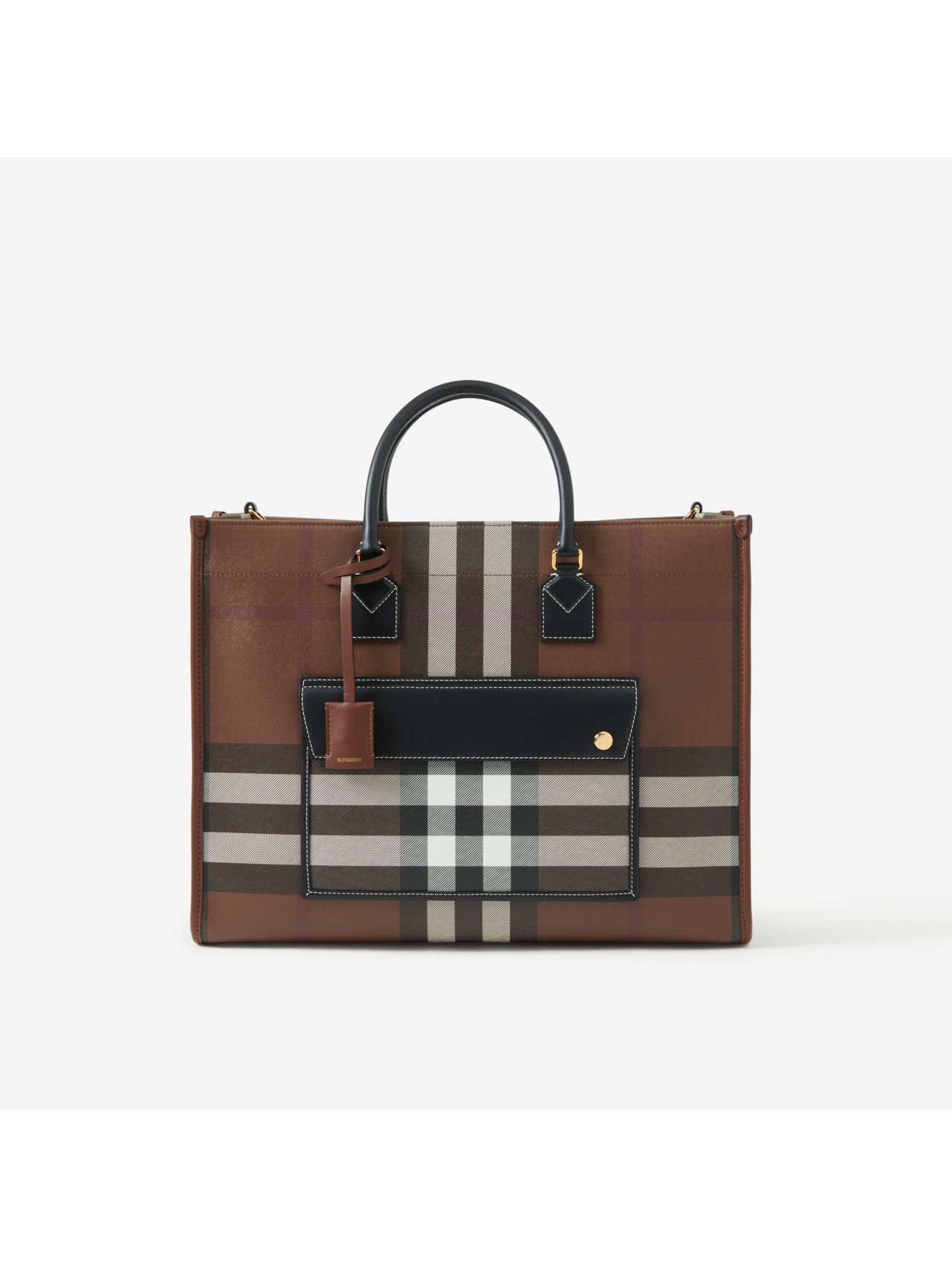 Mini Freya Tote in Dark Birch Brown - Women | Burberry® Official