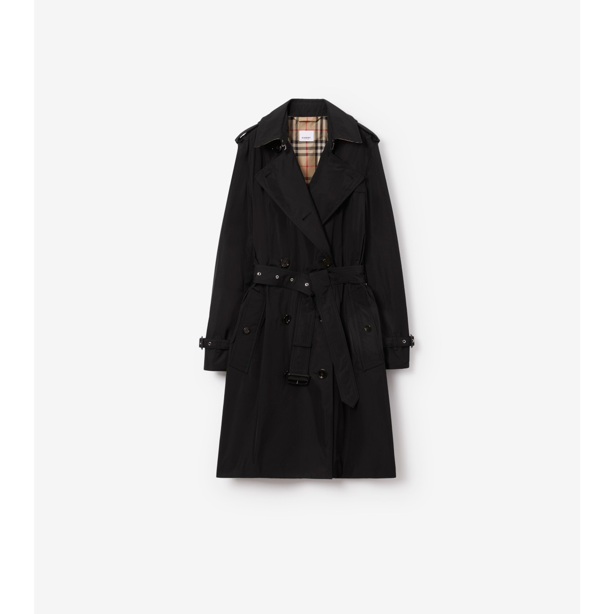  Check Mid-length Lightweight Kensington Trench Coat