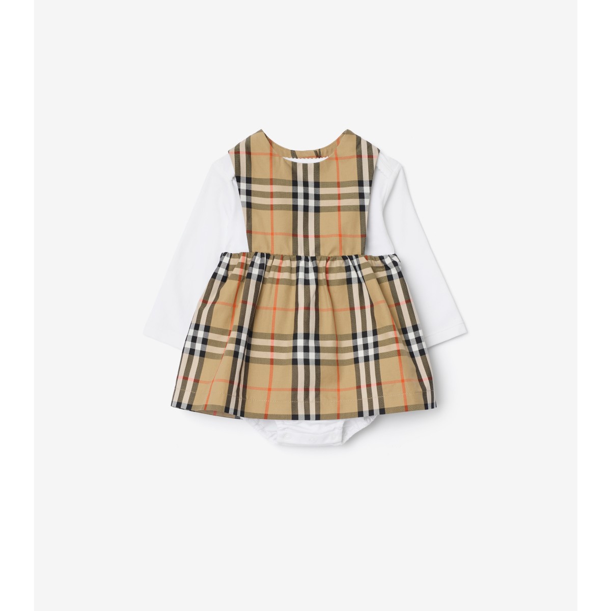  Check Cotton Three-piece Baby Gift Set