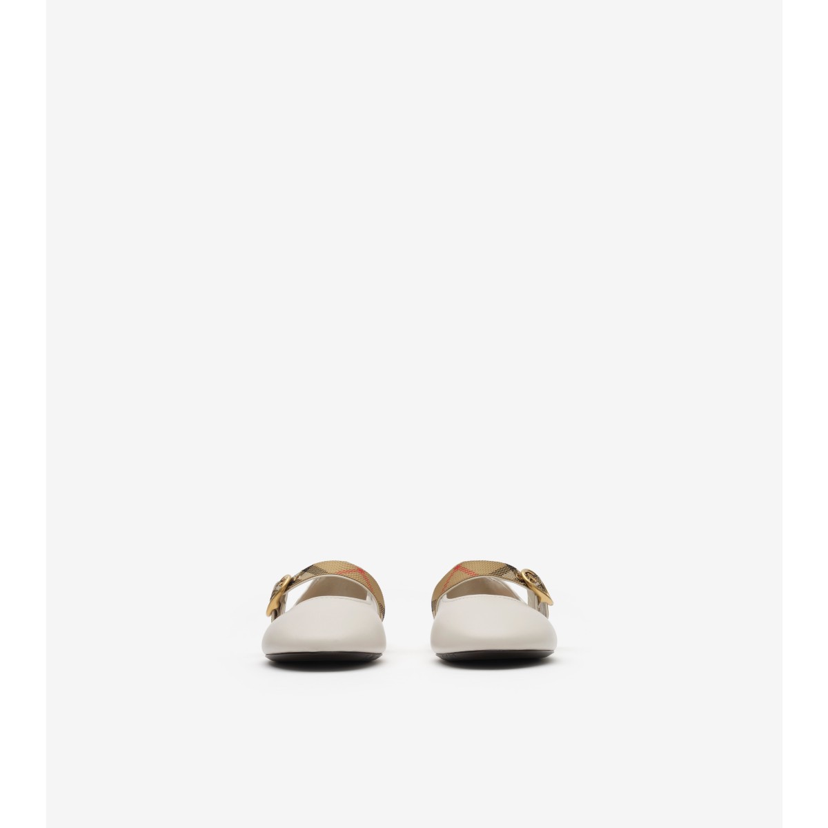  Check Strap Leather Robin Ballerinas