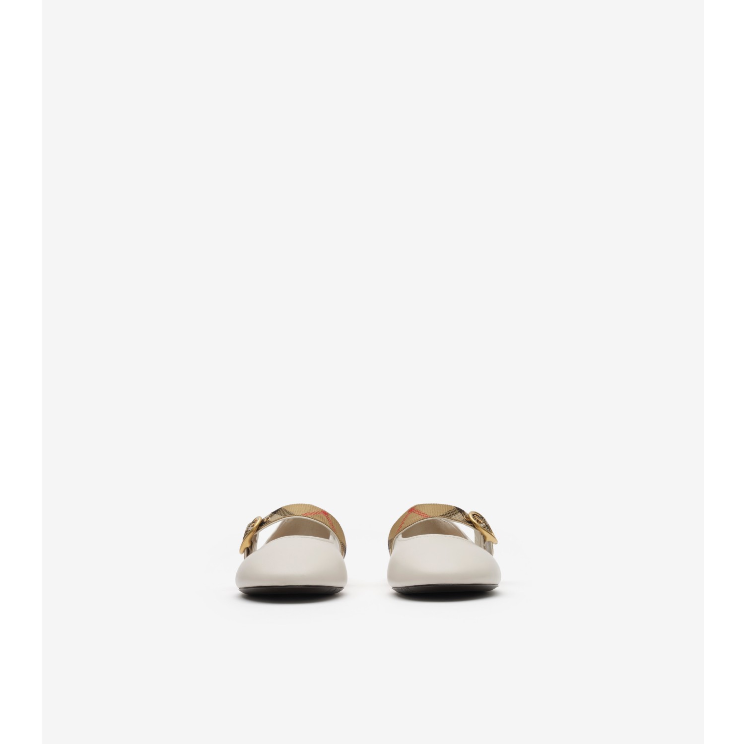Check Strap Leather Robin Ballerinas