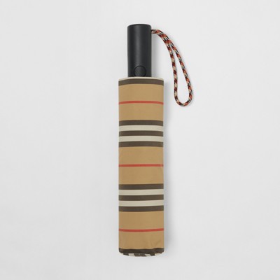 burberry logo print folding umbrella