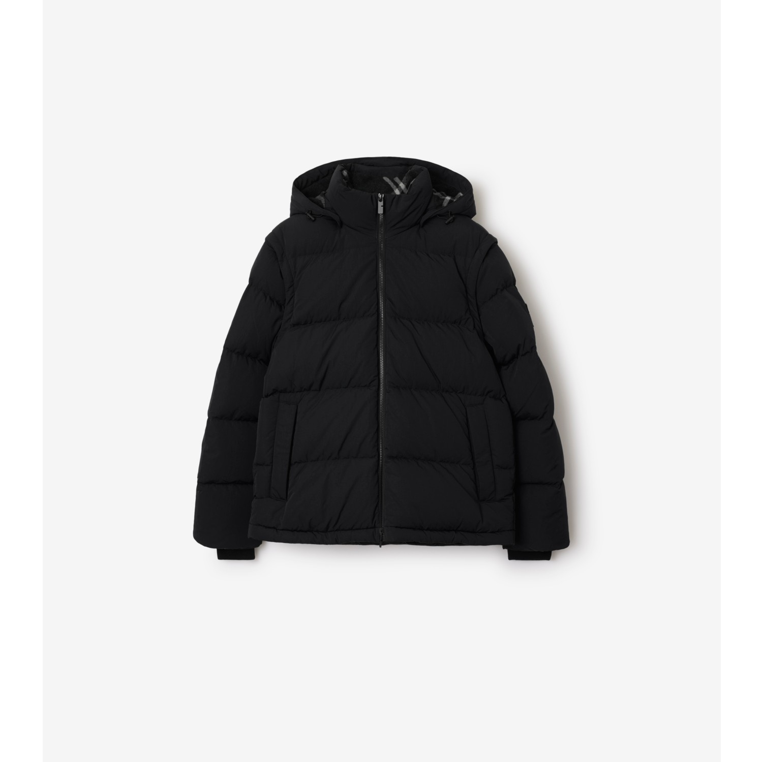 Detachable Sleeve Nylon Puffer Jacket