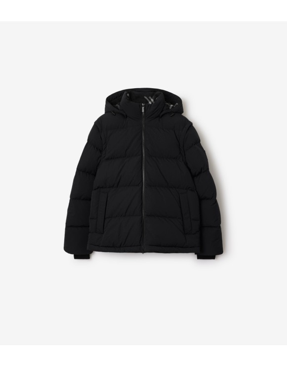 Detachable Sleeve Nylon Puffer Jacket