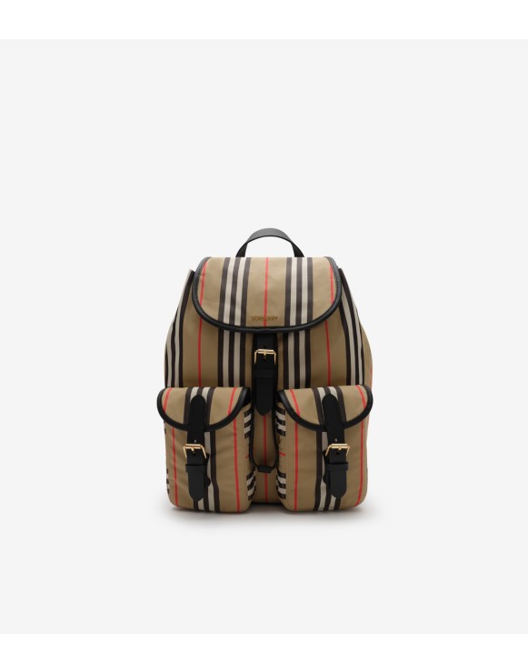 burberry laptop backpack "Check" Nylon Blue - Men Thoughtful details include two zippered exterior pockets and open side pockets Burberry Rocco Check Zip Backpack