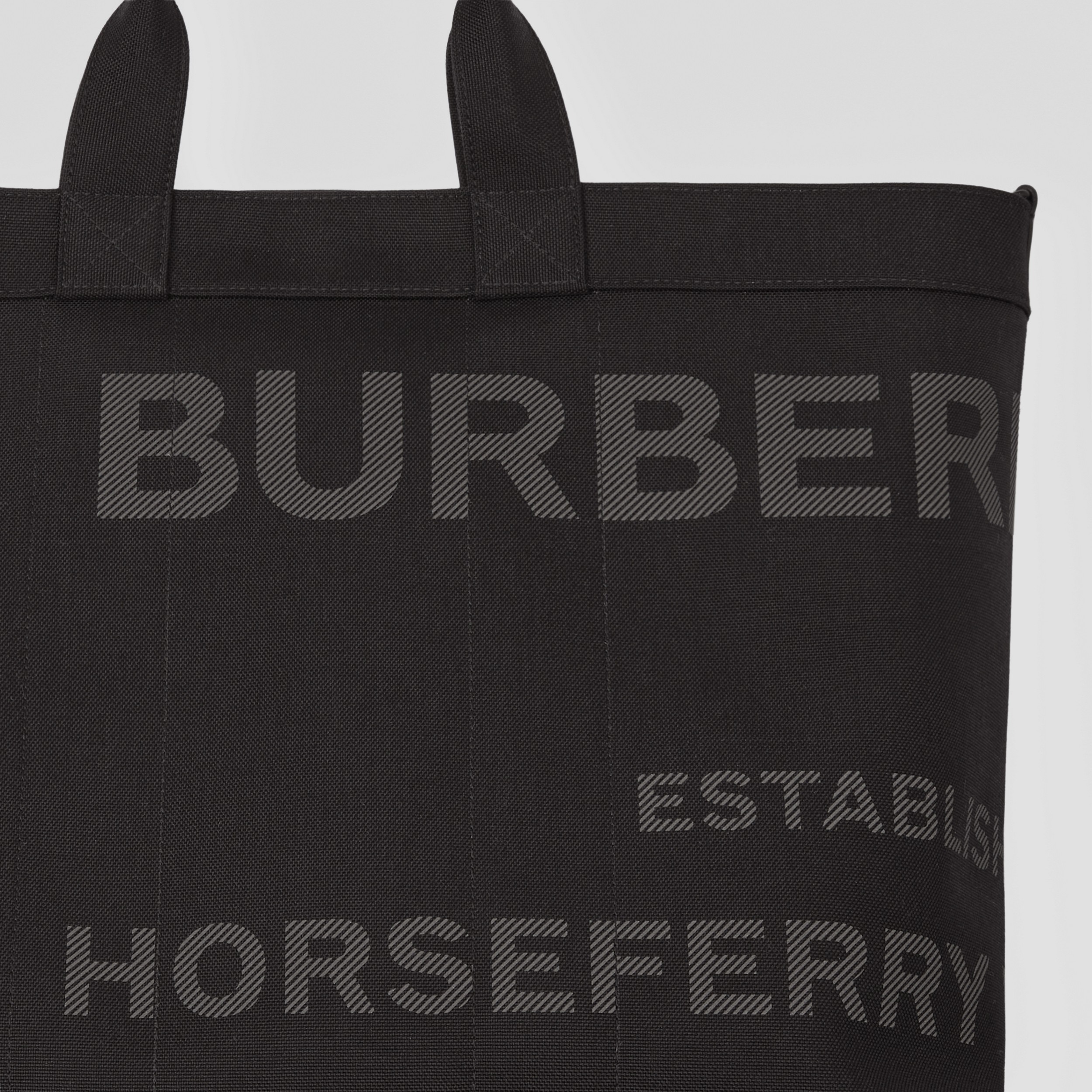Horseferry Print Nylon Tote in Black - Men | Burberry® Official - 2