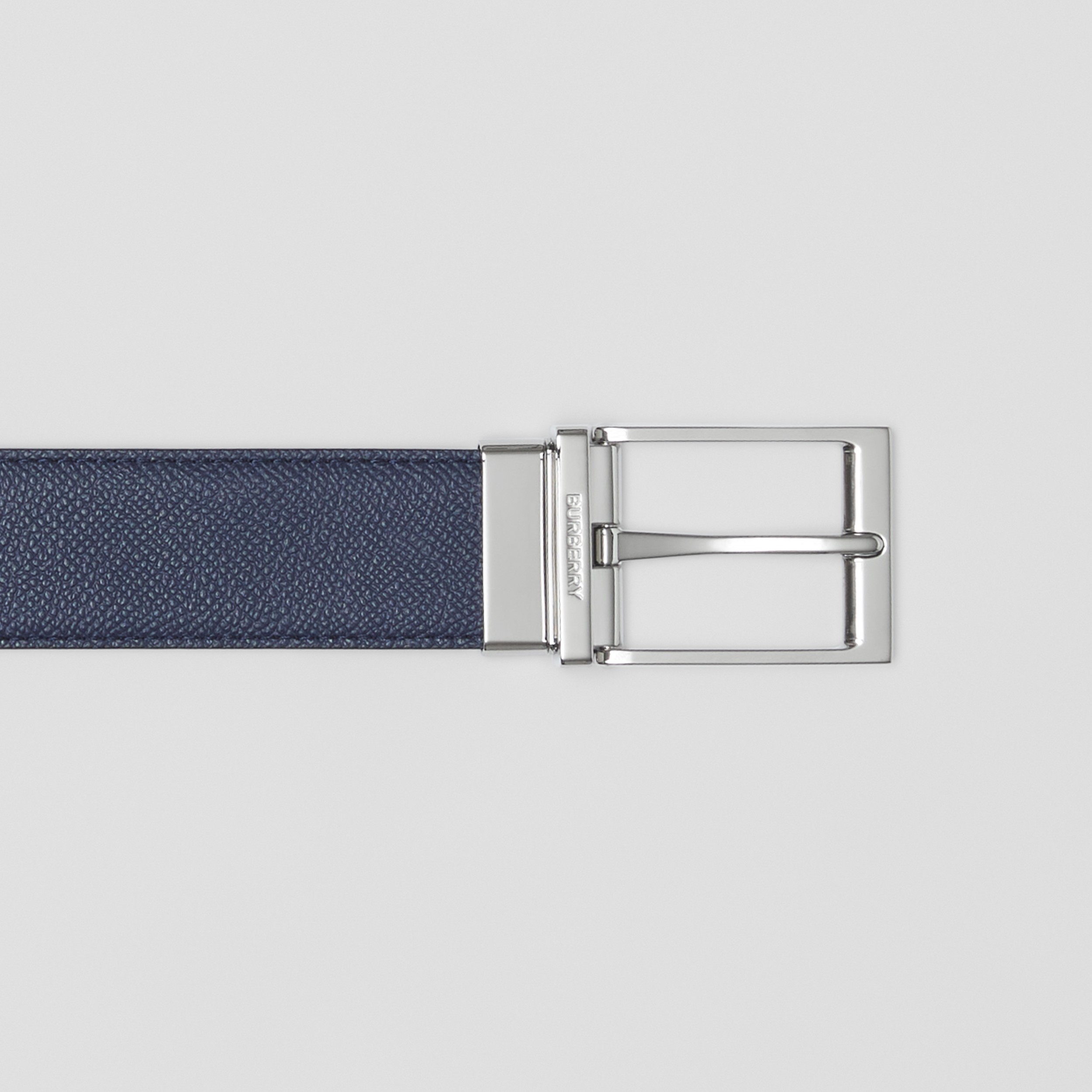 Cinturón reversible granulada (Azul Marino/negro) - Hombre |