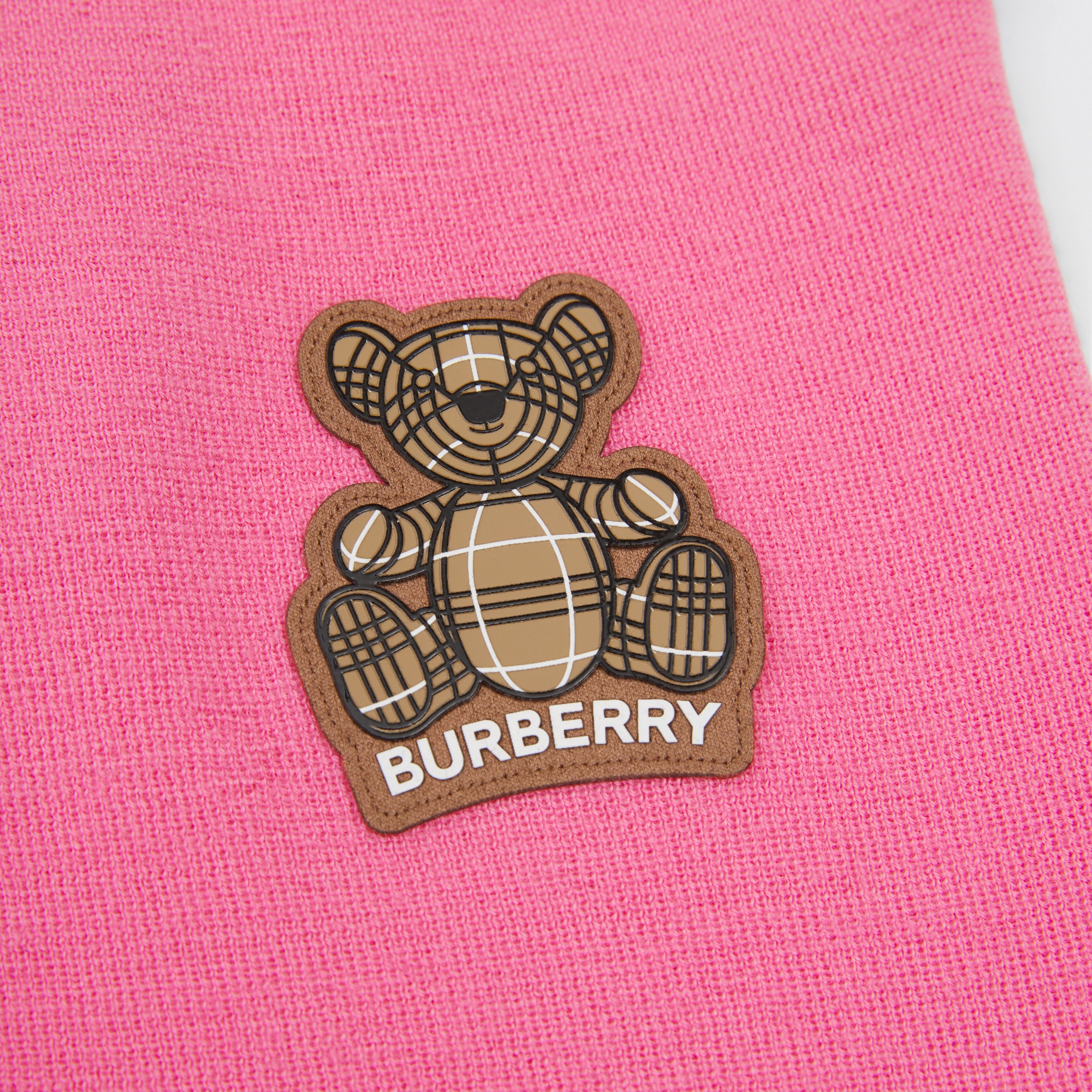 Thomas Bear Appliqué Cashmere Jogging Pants in Bubblegum Pink - Children | Burberry® Official - 2