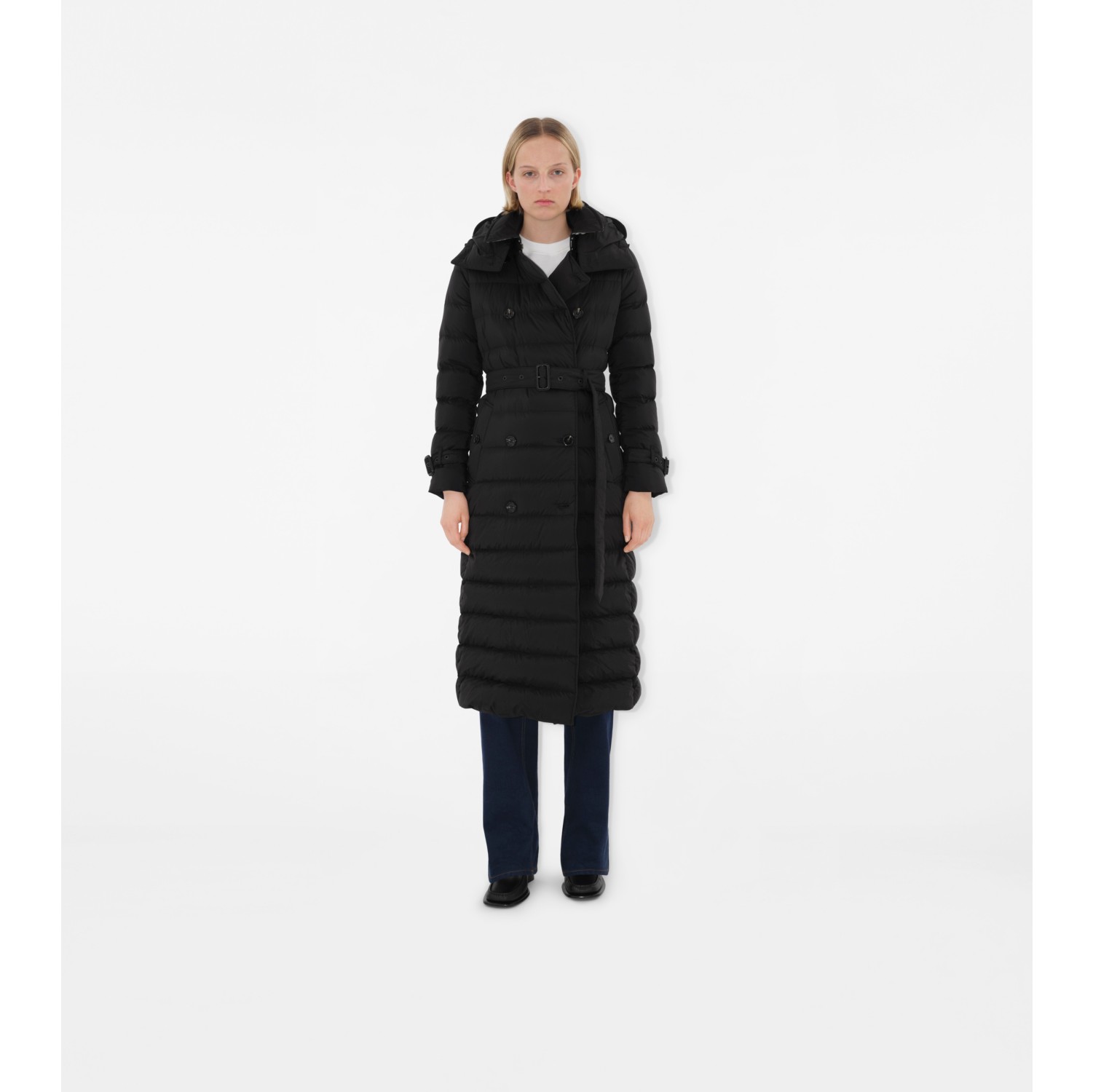 Long Nylon Puffer Coat