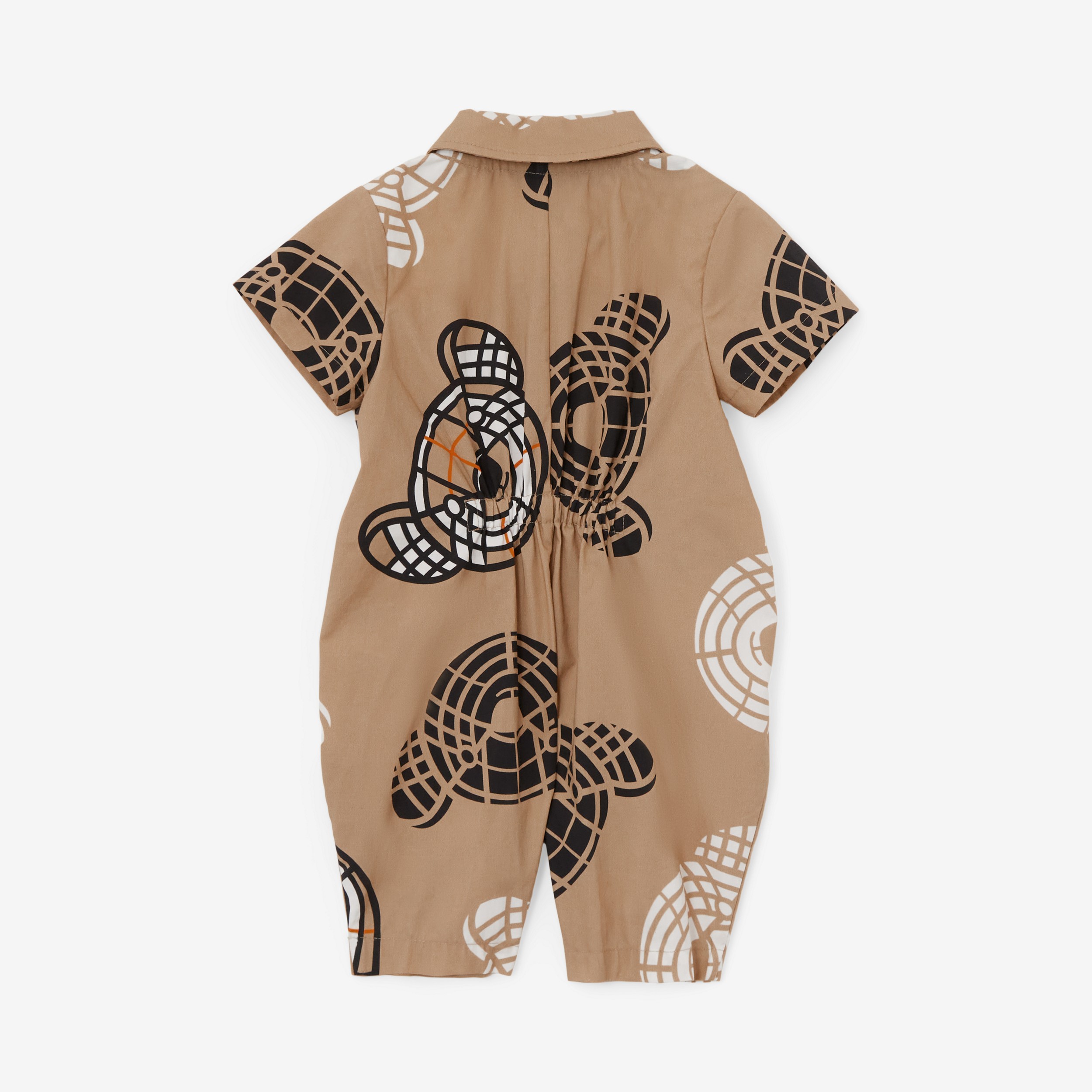 Thomas Bear Print Cotton Playsuit in Archive Beige - Children | Burberry® Official - 2