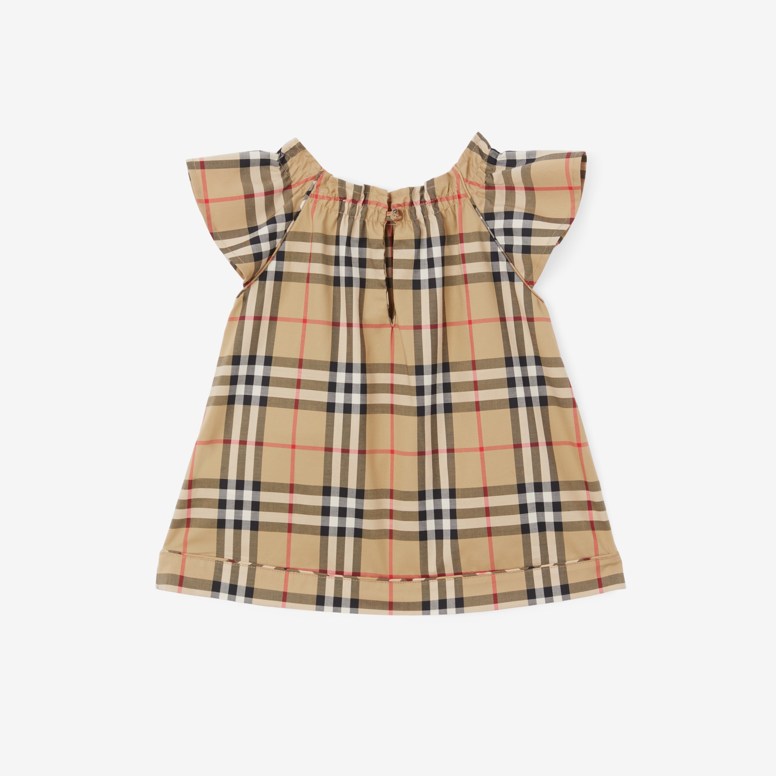 Vintage Check Stretch Cotton Dress with Bloomers in Archive Beige - Children | Burberry® Official - 3