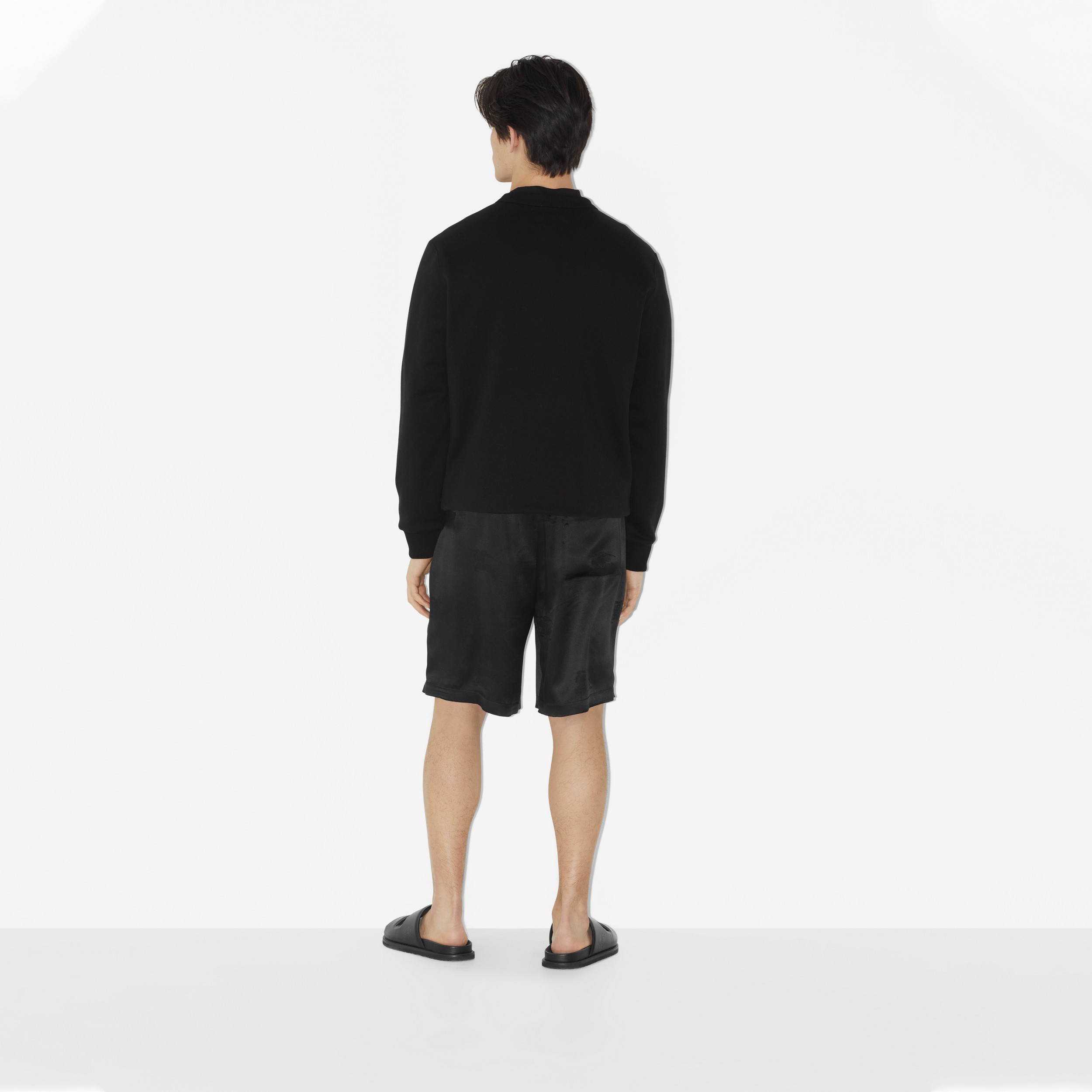 EKD Motif Cotton Sweatshirt in Black - Men | Burberry® Official - 4