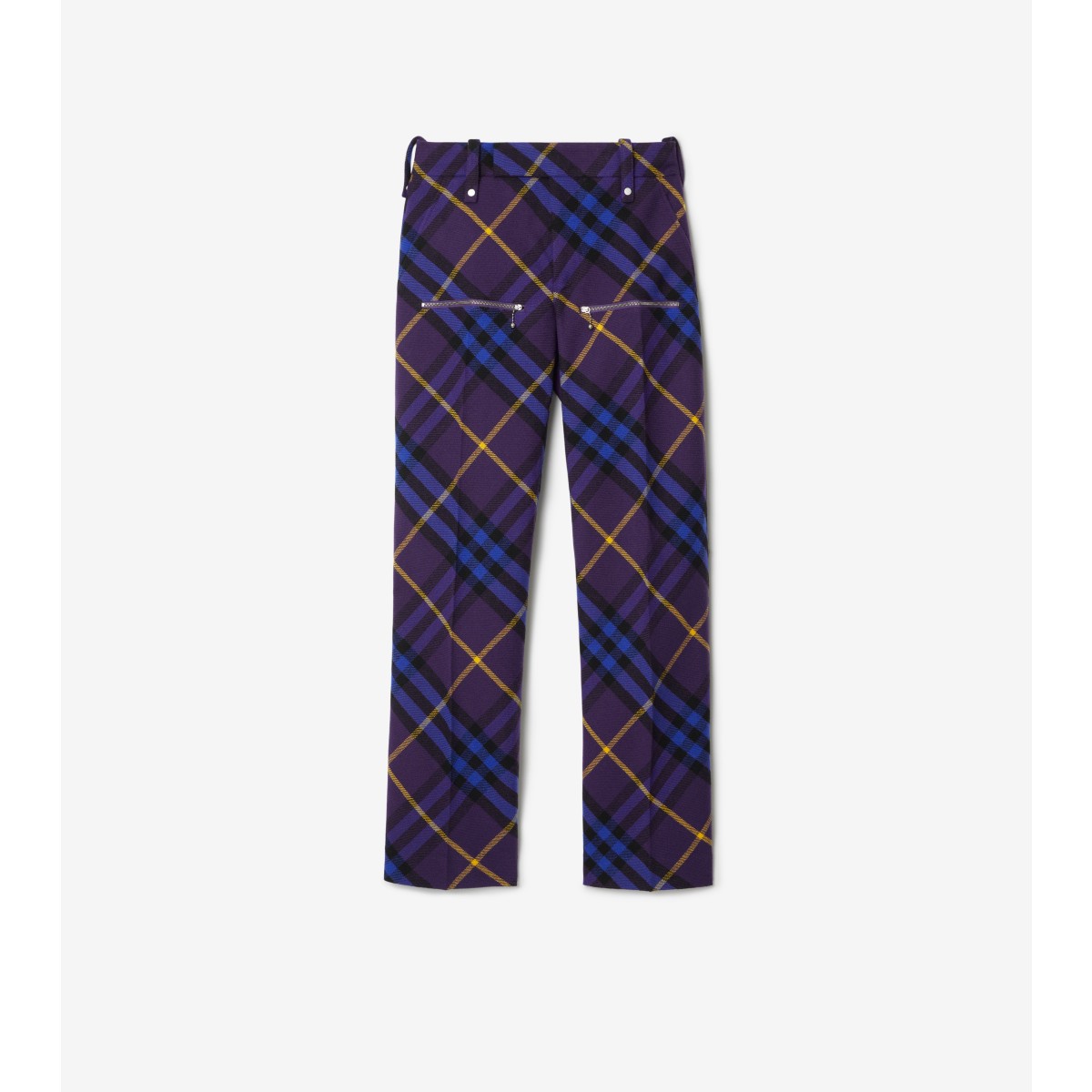 Burberry Check Wool Trousers In Ribbon