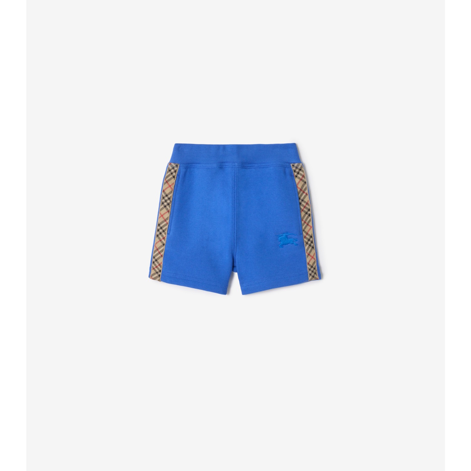 Check Trim Cotton Shorts