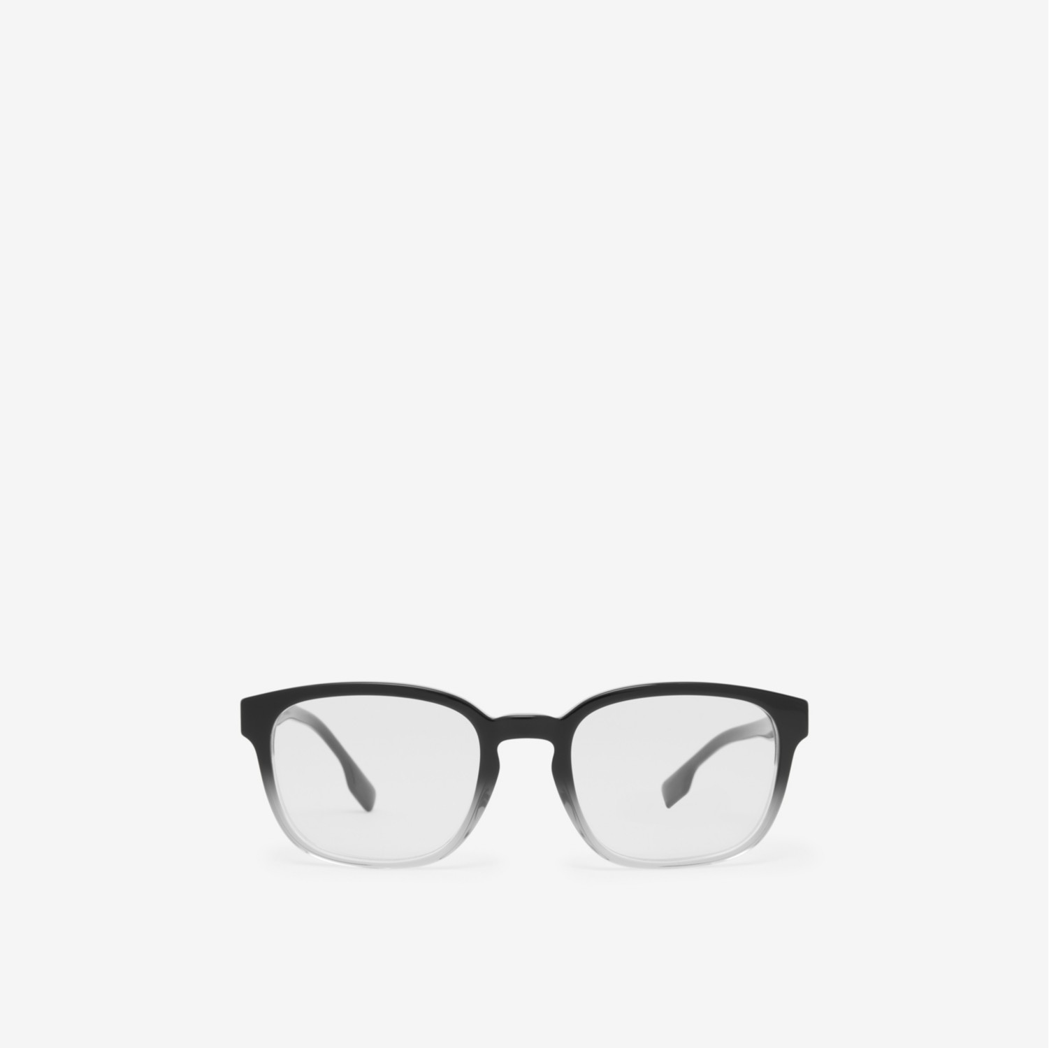 Logo Detail Square Optical Frames in Black/transparent - Men | Burberry® Official