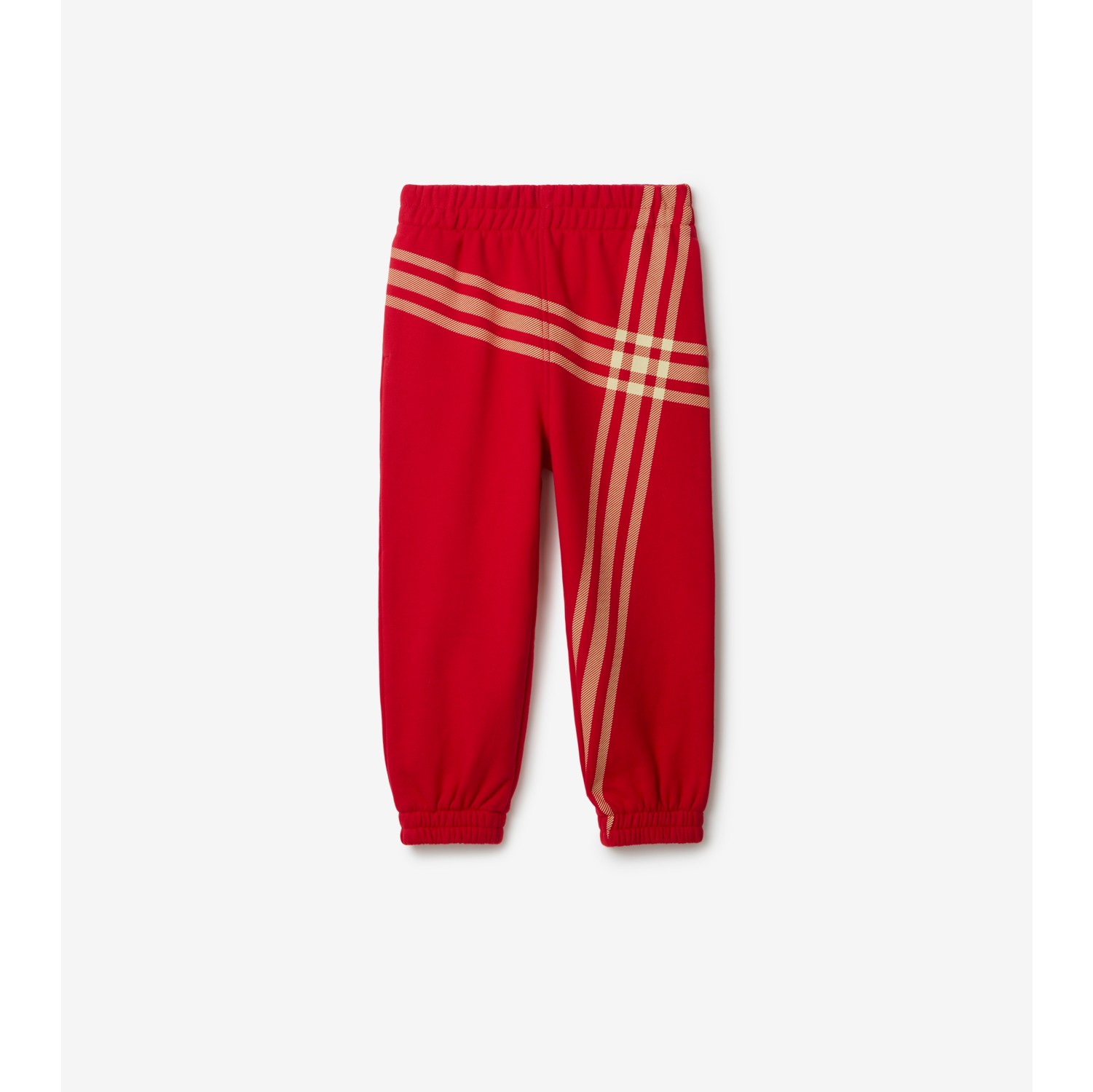Check Cotton Jogging Pants in Pillar | Burberry® Official